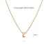 Initials Brick Alphabet Letter Necklace Rose Gold Layered Steel Jewellery